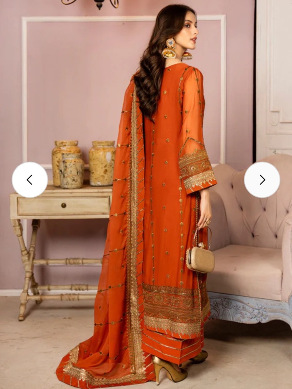 Pakistani Indian Bollywood 3pc kurta duputta pants WOW!! - Picture 2 of 13